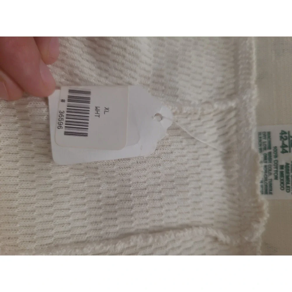 Indera Men's Cotton Waffle Knit‎ Heavyweight Thermal Bottoms Pants X-Large White